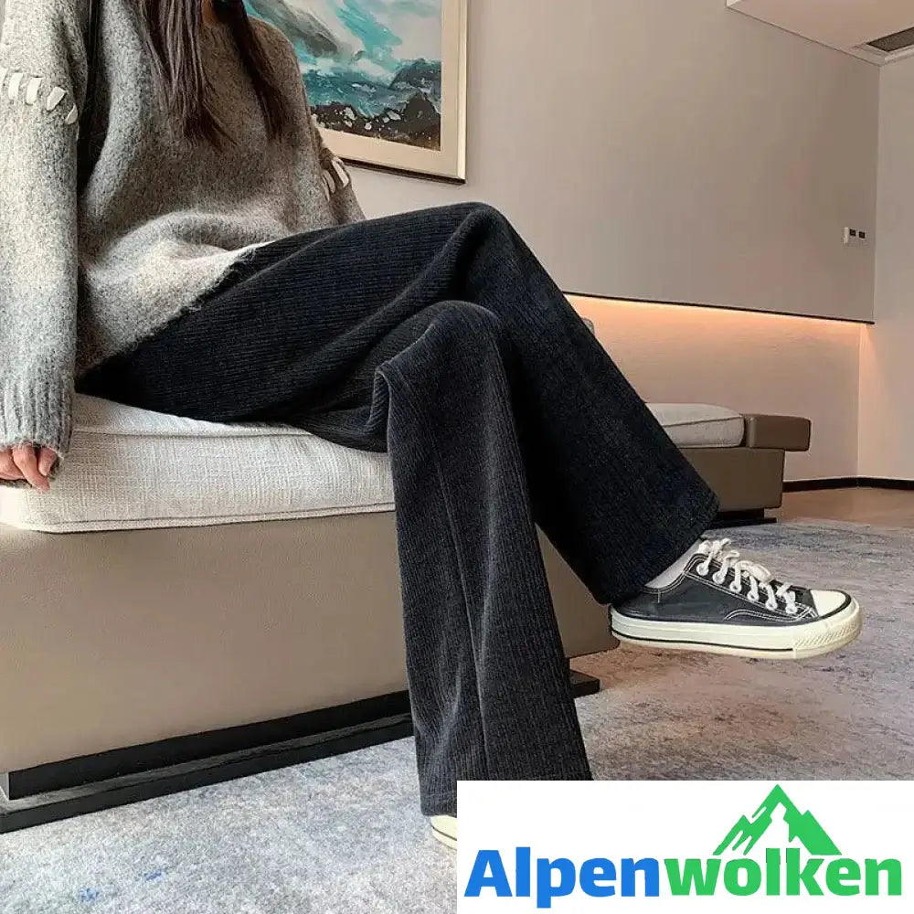 Alpenwolken - Gepolsterte Winterhose für Damen schwarz