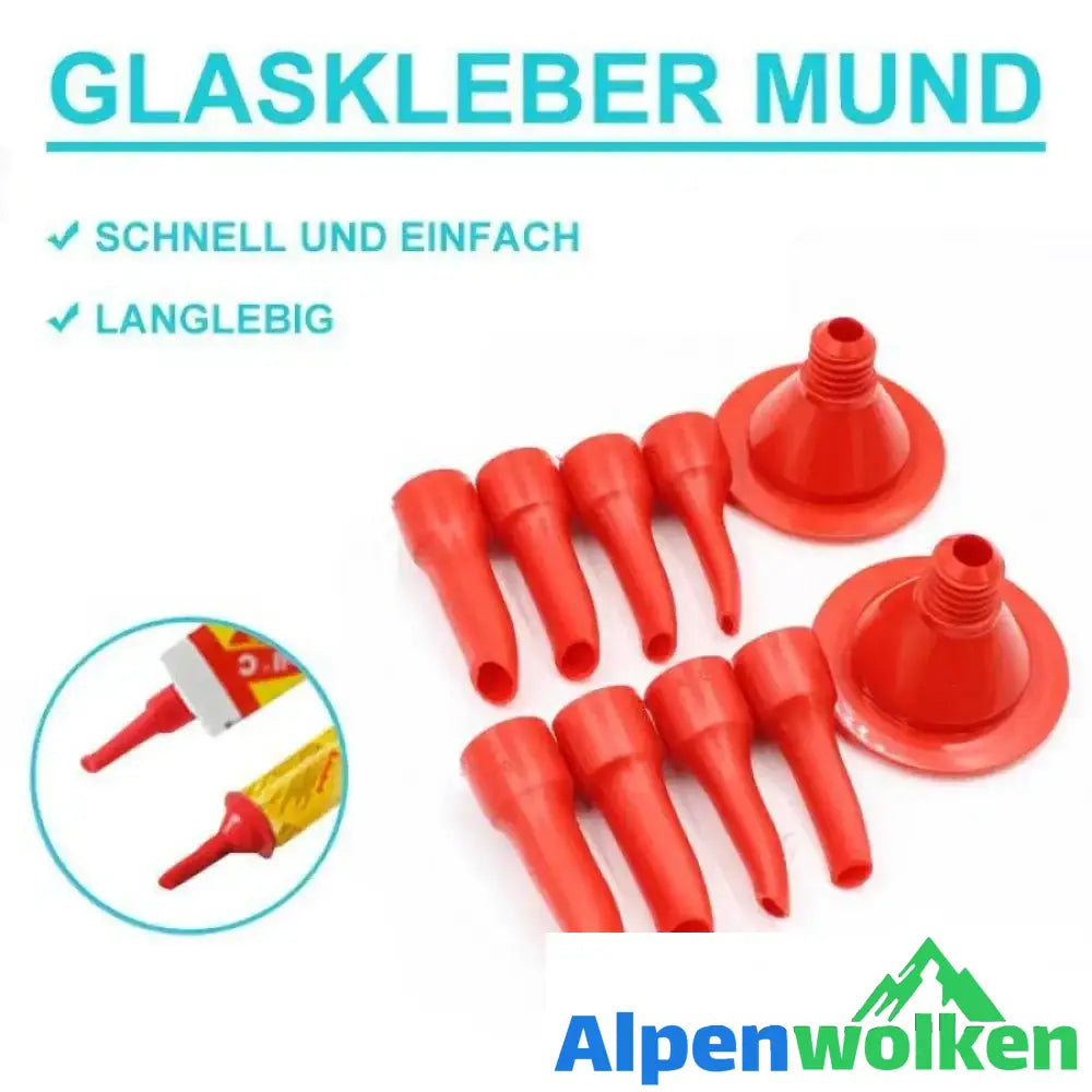 Alpenwolken - Glaskleber Mund Set