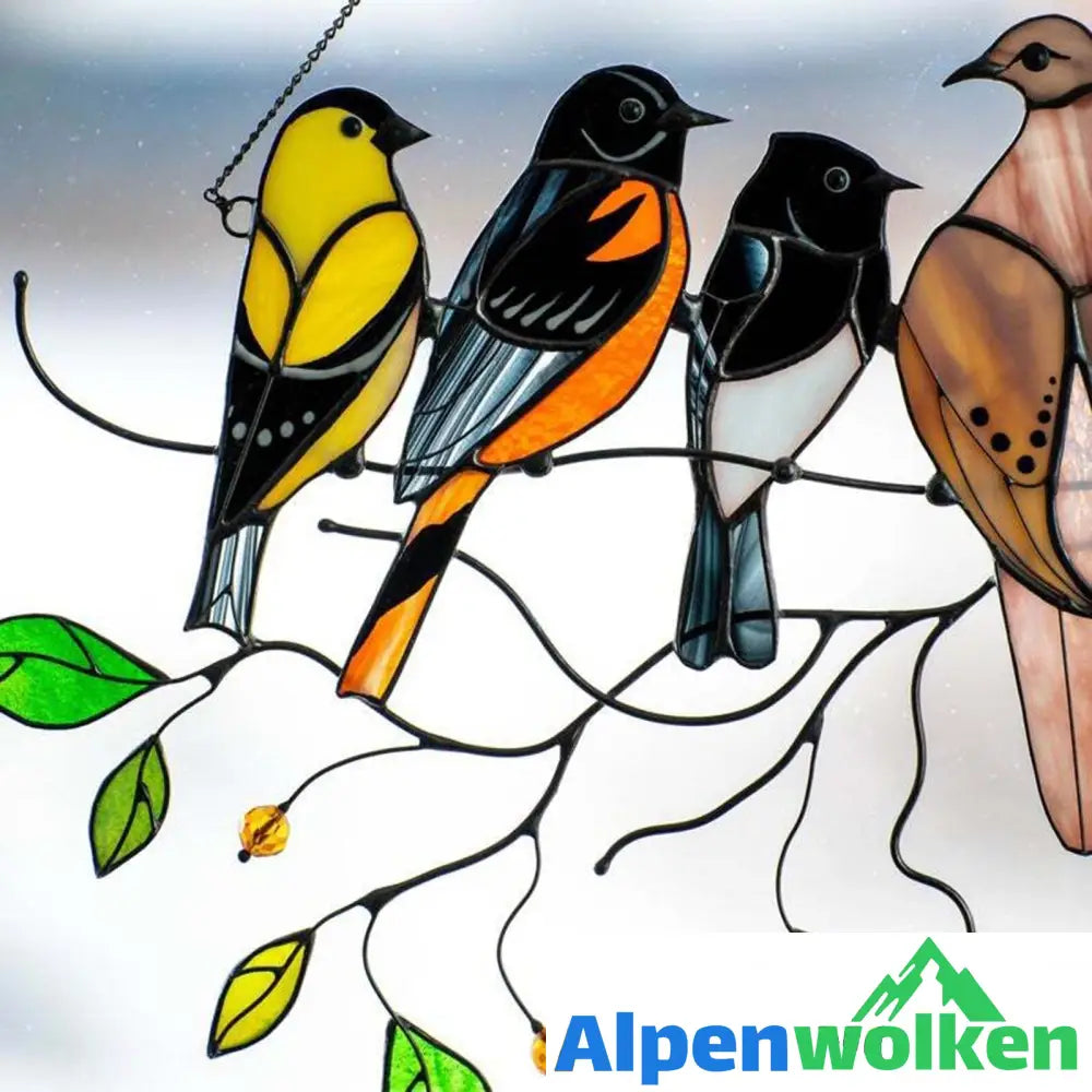 Alpenwolken - Glasmalerei Vogel Sonnenfänger