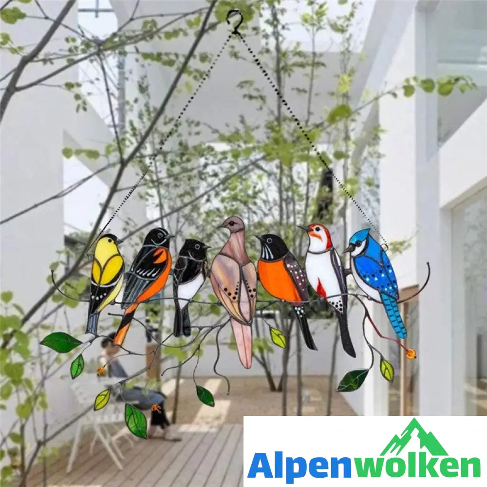 Alpenwolken - Glasmalerei Vogel Sonnenfänger