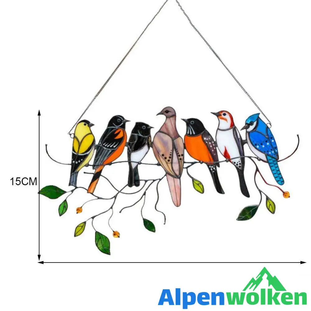 Alpenwolken - Glasmalerei Vogel Sonnenfänger