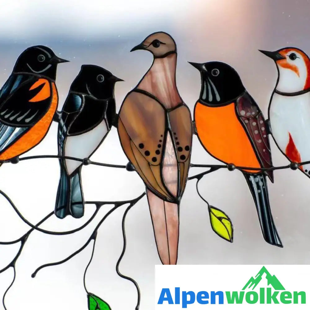 Alpenwolken - Glasmalerei Vogel Sonnenfänger