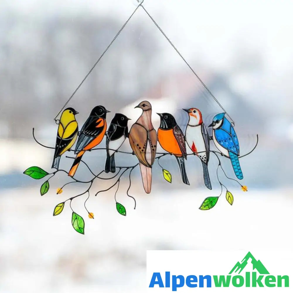 Alpenwolken - Glasmalerei Vogel Sonnenfänger