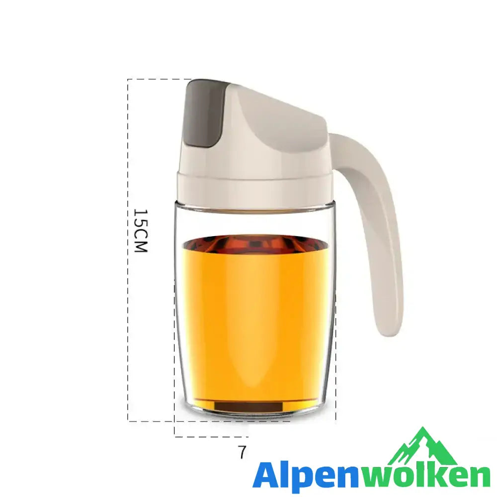 Alpenwolken - Glass Oiler Anti-Leck-Ölflasche für den Haushalt 300ml Beige