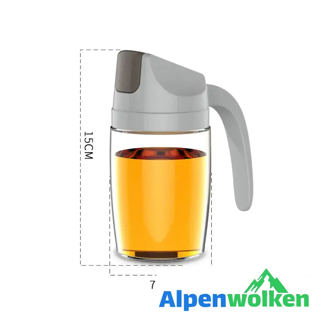 Alpenwolken - Glass Oiler Anti-Leck-Ölflasche für den Haushalt 300ml Grau