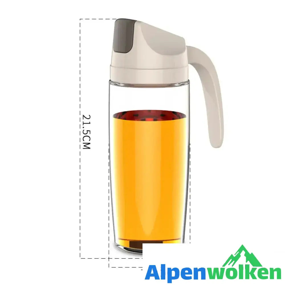 Alpenwolken - Glass Oiler Anti-Leck-Ölflasche für den Haushalt 600ml Beige