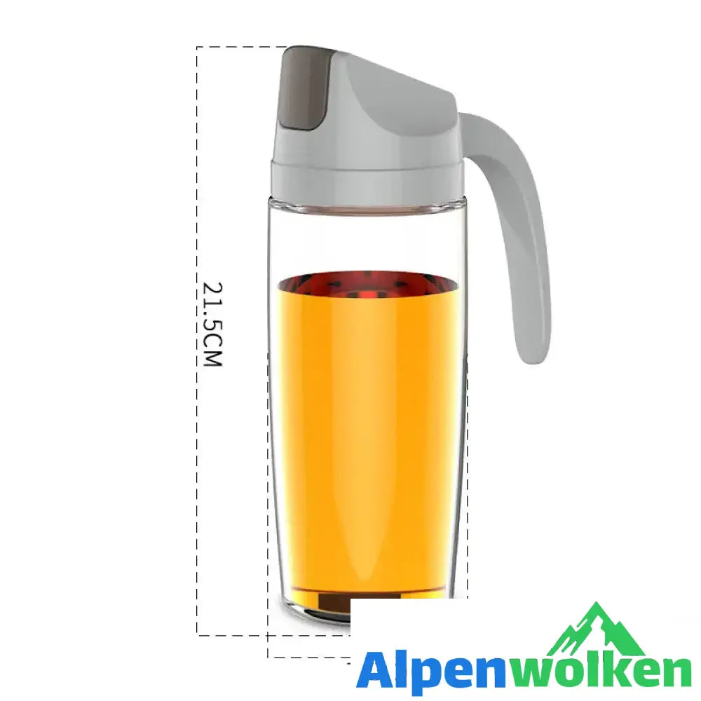 Alpenwolken - Glass Oiler Anti-Leck-Ölflasche für den Haushalt 600ml Grau