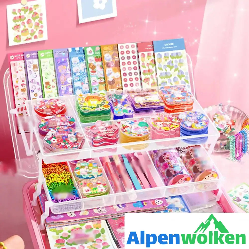 Alpenwolken - Goo Karte Kleber Set - Kinderspielzeug zum Basteln von Notizbüchern