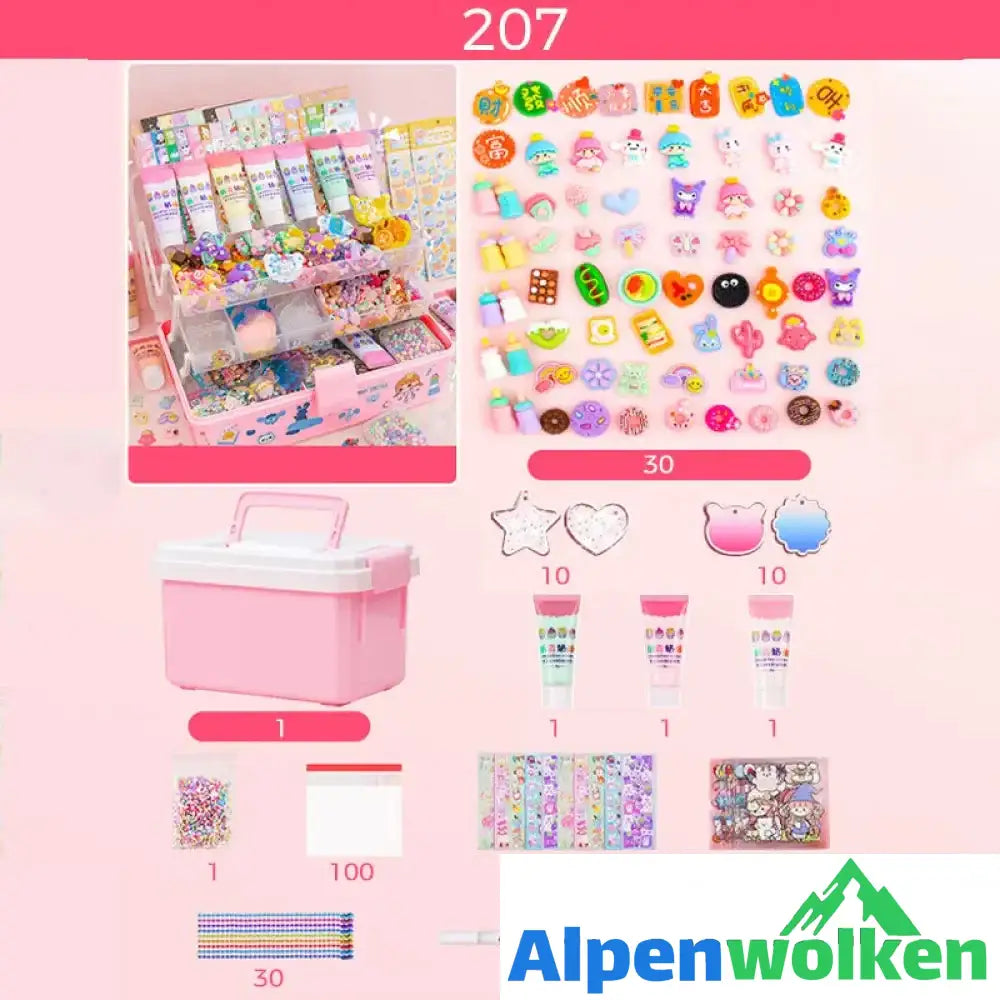 Alpenwolken - Goo Karte Kleber Set - Kinderspielzeug zum Basteln von Notizbüchern 207-Satz