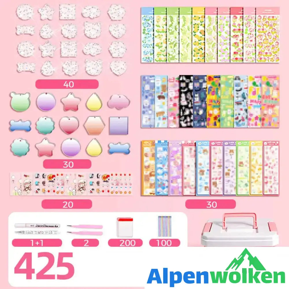 Alpenwolken - Goo Karte Kleber Set - Kinderspielzeug zum Basteln von Notizbüchern