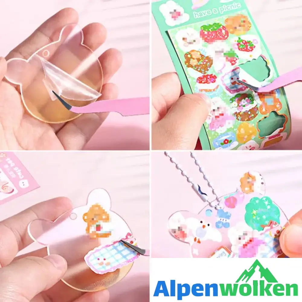 Alpenwolken - Goo Karte Kleber Set - Kinderspielzeug zum Basteln von Notizbüchern