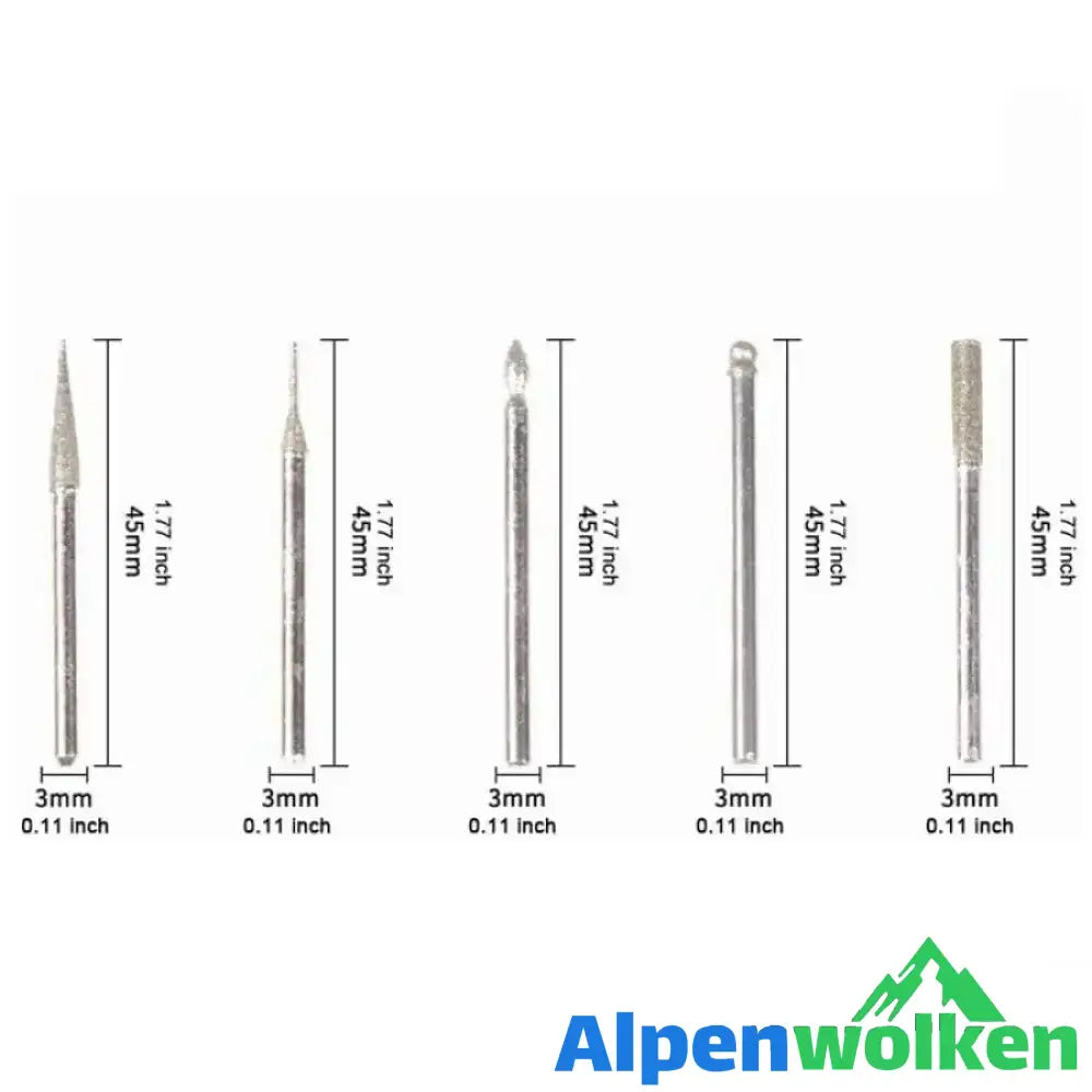 Alpenwolken - Gravurbohrer Set (30 Stück)