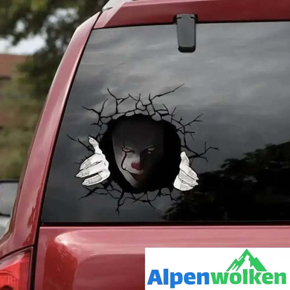 Alpenwolken - Gruselige Clown-Aufkleber