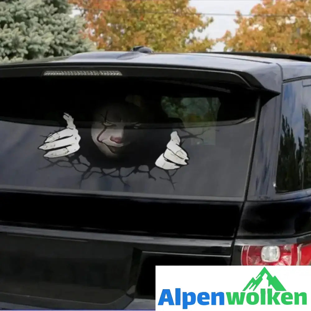 Alpenwolken - Gruselige Clown-Aufkleber