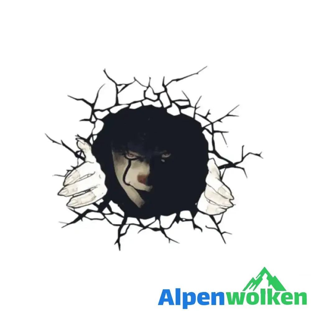 Alpenwolken - Gruselige Clown-Aufkleber