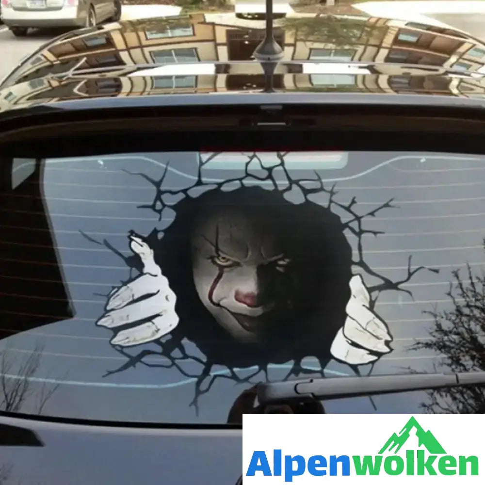 Alpenwolken - Gruselige Clown-Aufkleber