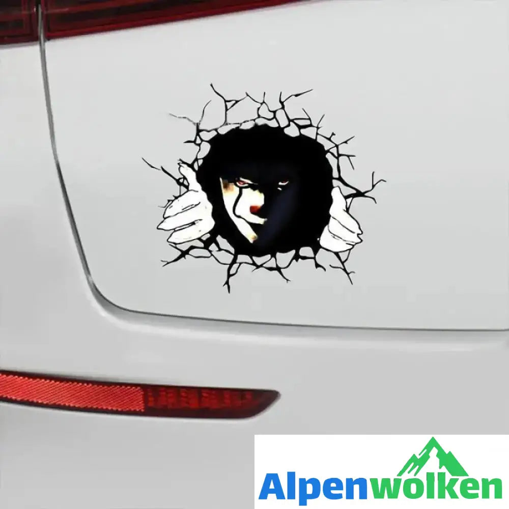 Alpenwolken - Gruselige Clown-Aufkleber