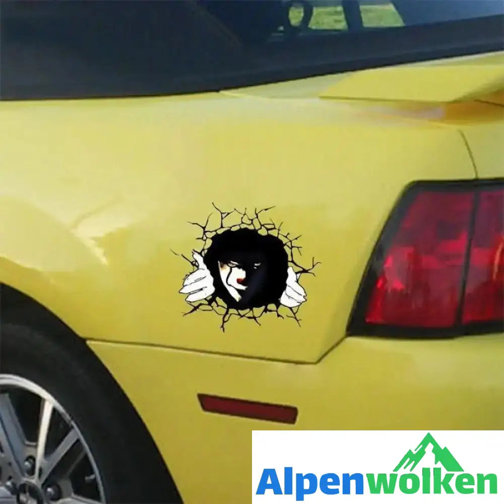 Alpenwolken - Gruselige Clown-Aufkleber