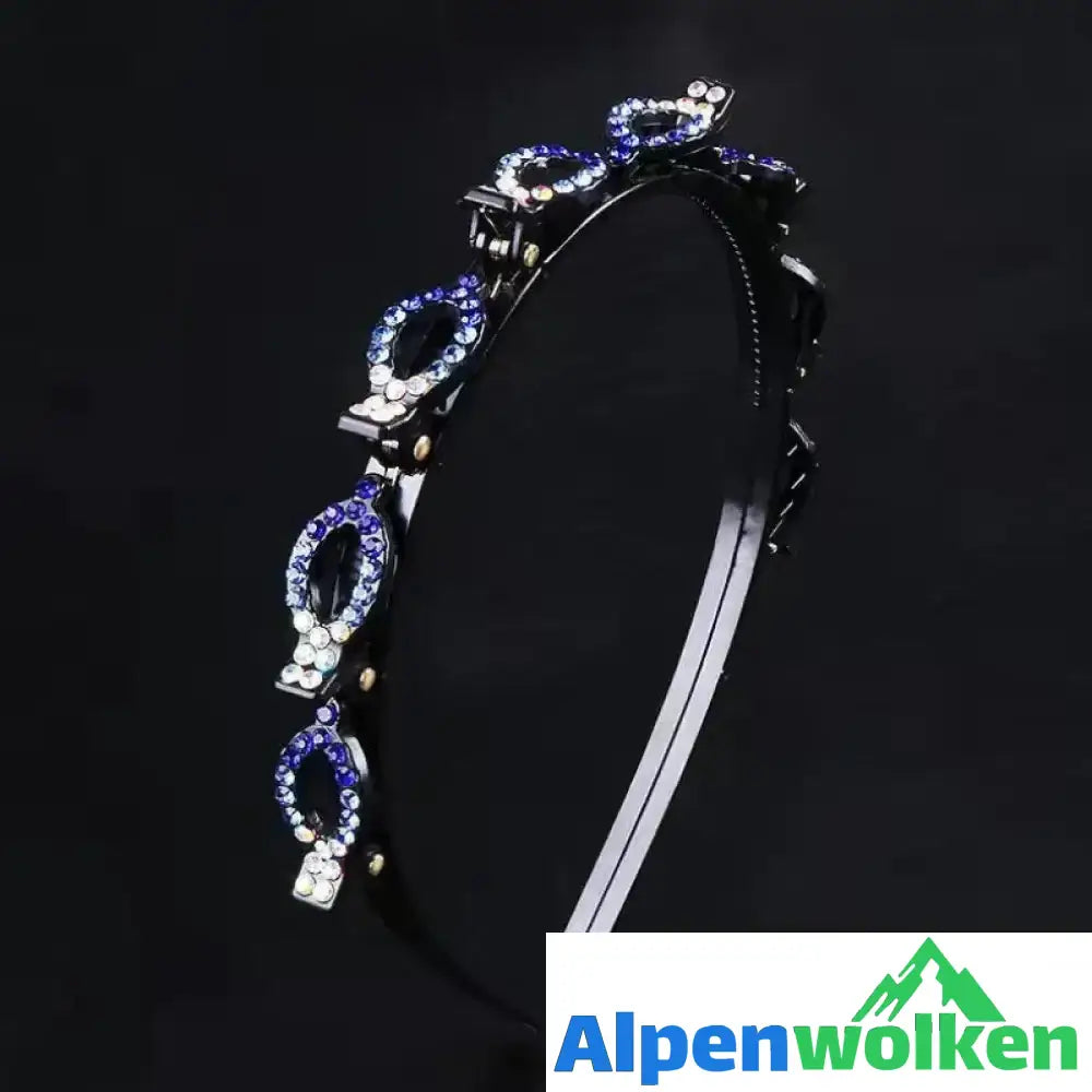 Alpenwolken - Haarnadel Stirnband Für Damen Blauer Kristall