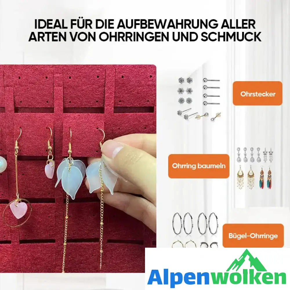 Alpenwolken - Hängender Schmuck-Organizer aus Filz