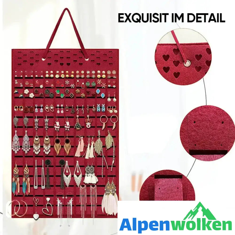 Alpenwolken - Hängender Schmuck-Organizer aus Filz