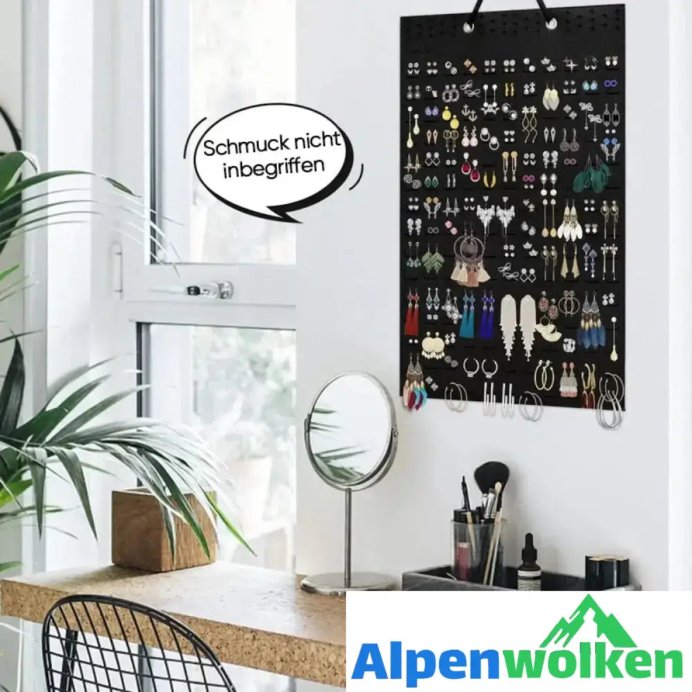 Alpenwolken - Hängender Schmuck-Organizer aus Filz