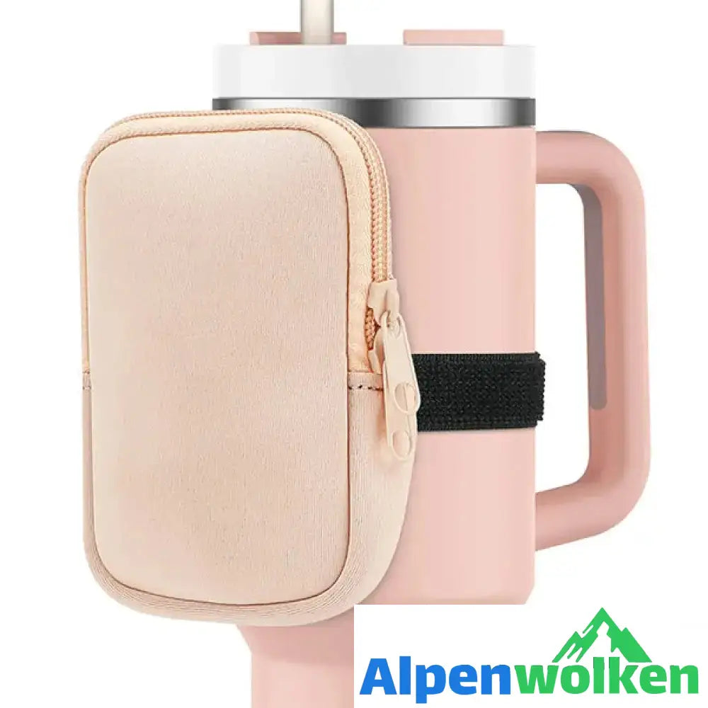 Alpenwolken - Hängetasche für Wasserflaschen Rosa