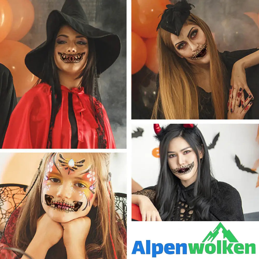 Alpenwolken - Halloween Streich lustiger temporärer Tattoo-Aufkleber(10 Stück)