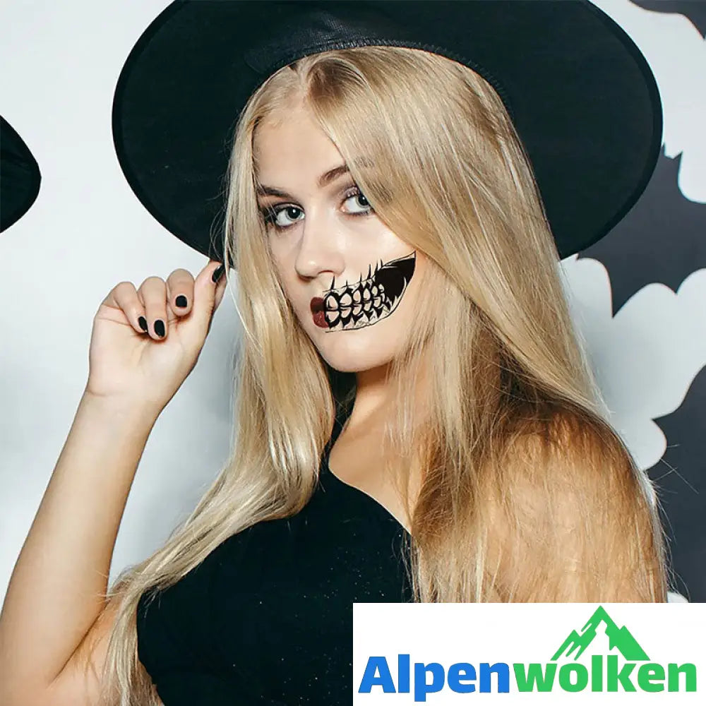 Alpenwolken - Halloween Streich lustiger temporärer Tattoo-Aufkleber(10 Stück)