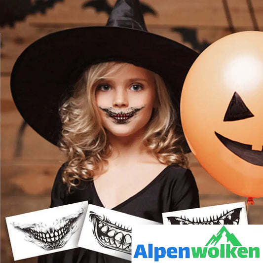 Alpenwolken - Halloween Streich lustiger temporärer Tattoo-Aufkleber(10 Stück)