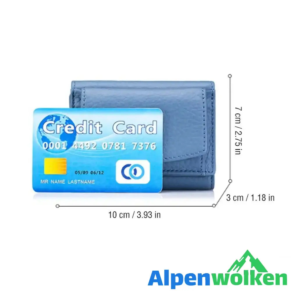 Alpenwolken - Handgefertigte RFID-Geldbörse aus weichem Leder