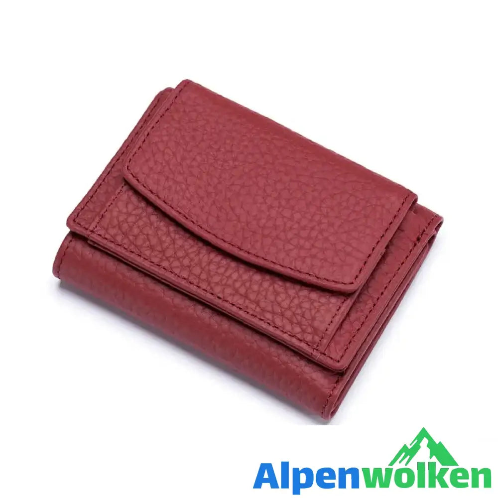 Alpenwolken - Handgefertigte RFID-Geldbörse aus weichem Leder