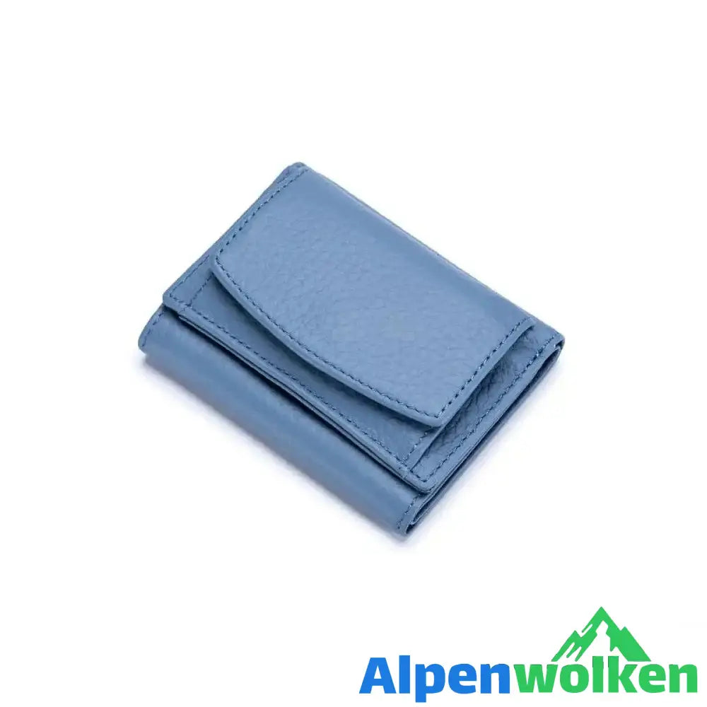 Alpenwolken - Handgefertigte RFID-Geldbörse aus weichem Leder