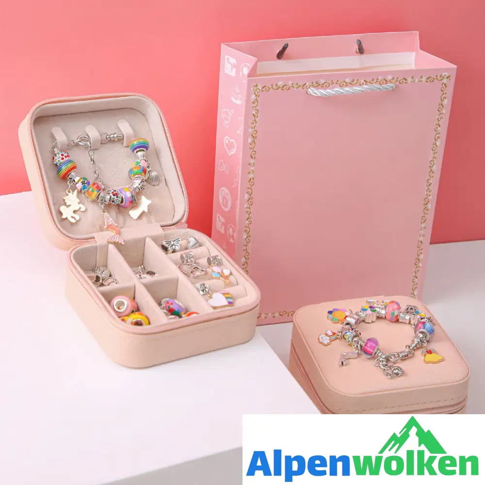 Alpenwolken - Handgefertigtes Perlenarmband-Set für Kinder Bunt