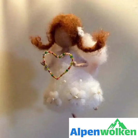 Alpenwolken - Handgemachte kleine Fee DIY Wollnadelfilz-Handwerksset-schlüsselanhänger häkelntiere A