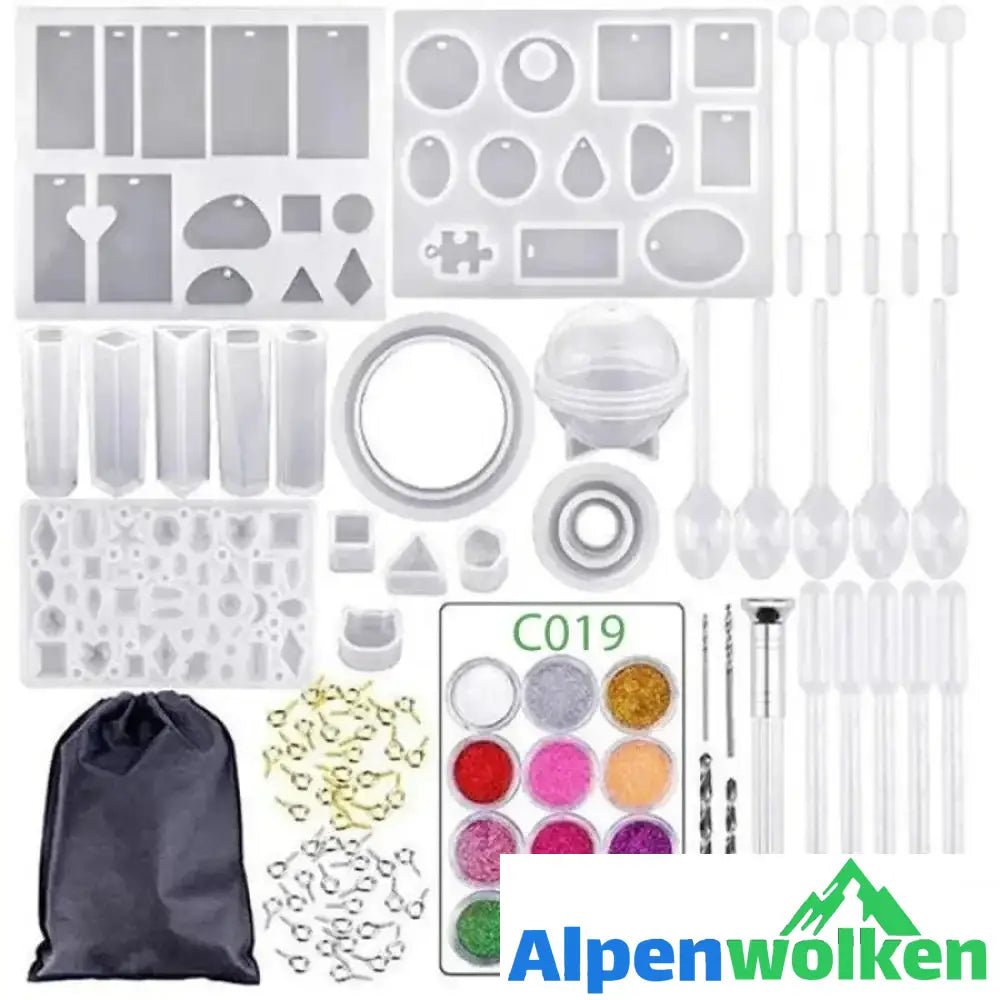 Alpenwolken - Handgemachtes Kristall Kleber-Formset C