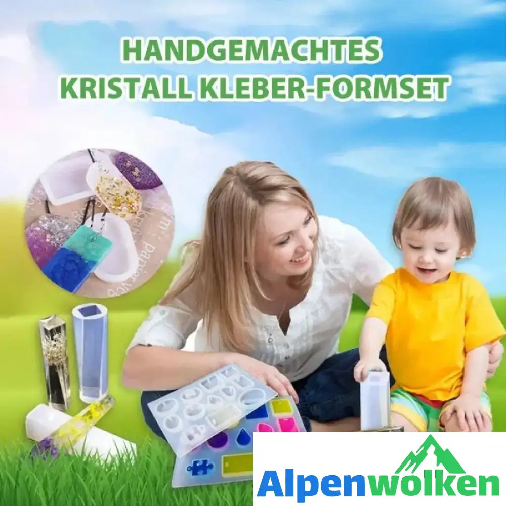 Alpenwolken - Handgemachtes Kristall Kleber-Formset