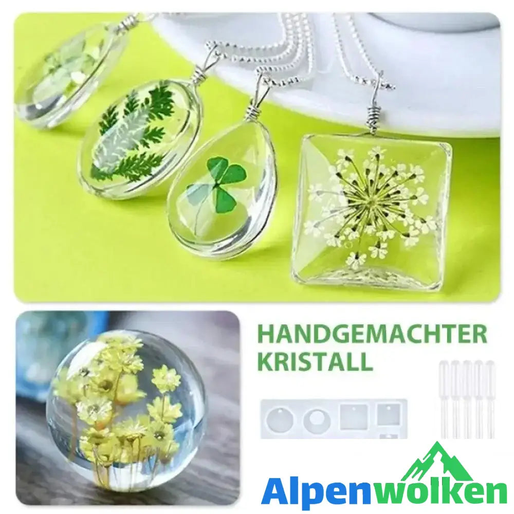 Alpenwolken - Handgemachtes Kristall Kleber-Formset