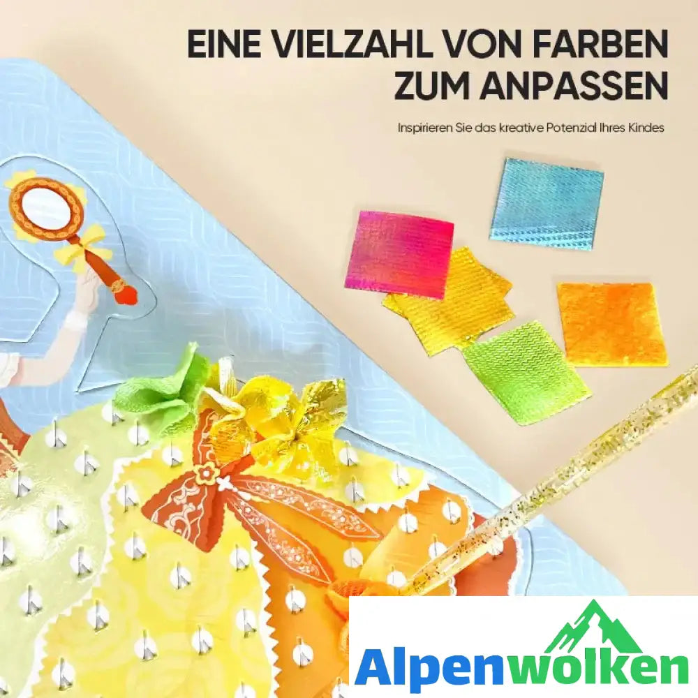 Alpenwolken - Handmalerei für Kinder