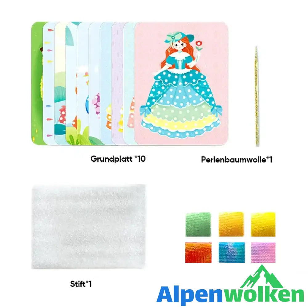 Alpenwolken - Handmalerei für Kinder