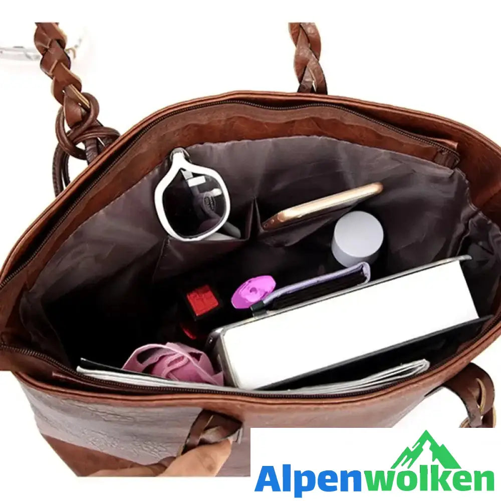 Alpenwolken - Handtaschen aus Leder für Damenmode