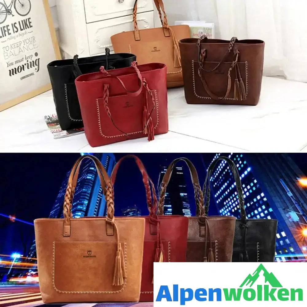 Alpenwolken - Handtaschen aus Leder für Damenmode