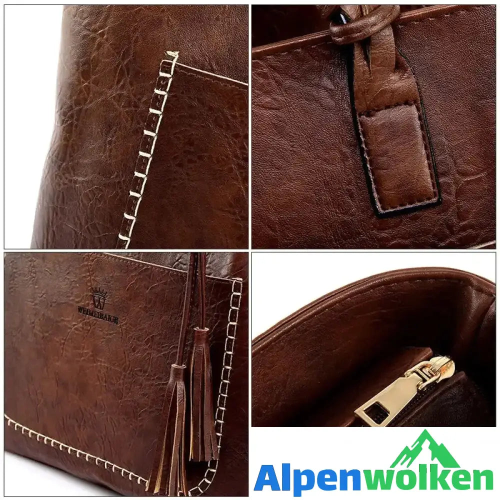 Alpenwolken - Handtaschen aus Leder für Damenmode