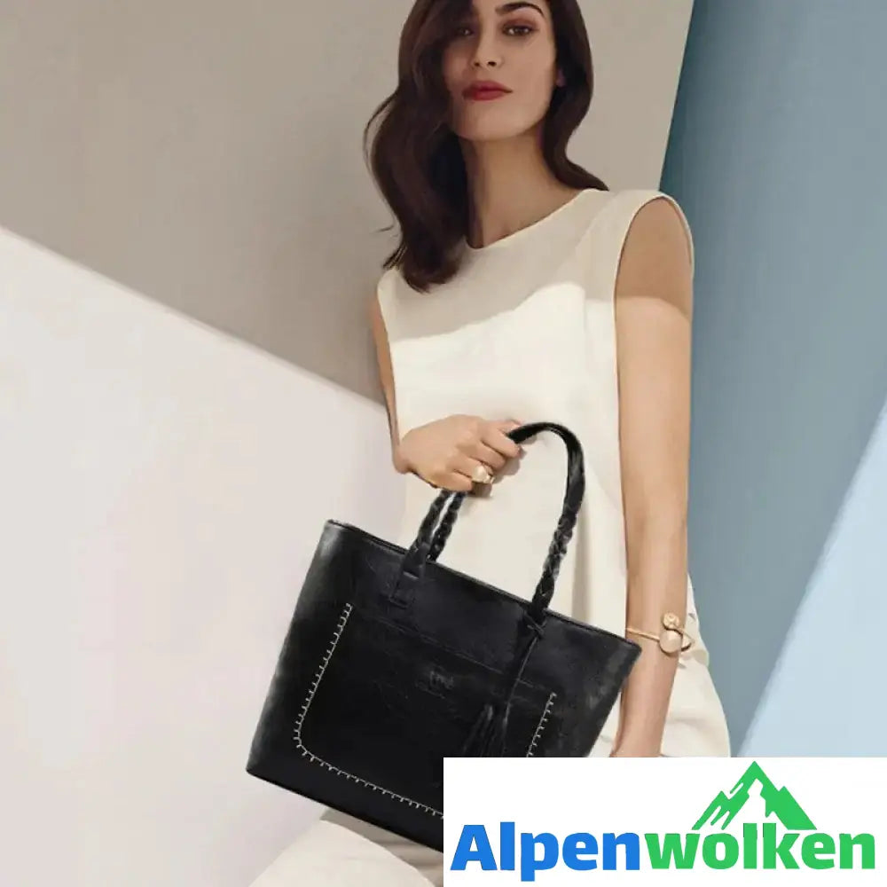 Alpenwolken - Handtaschen aus Leder für Damenmode