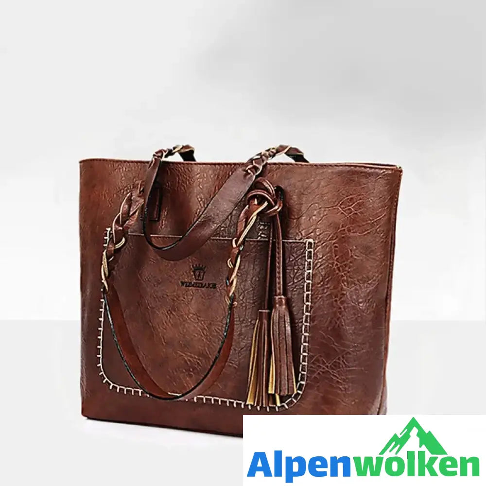 Alpenwolken - Handtaschen aus Leder für Damenmode