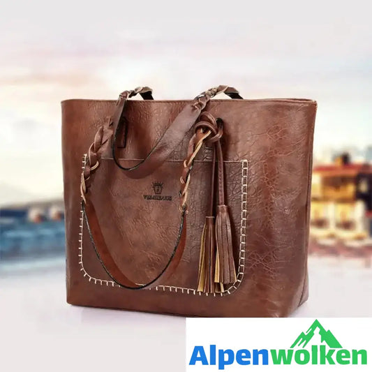 Alpenwolken - Handtaschen aus Leder für Damenmode