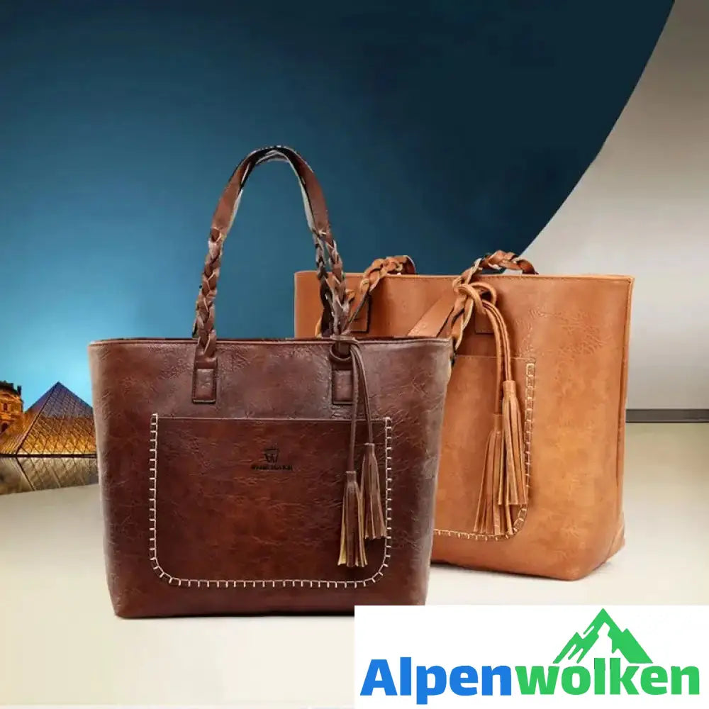 Alpenwolken - Handtaschen aus Leder für Damenmode