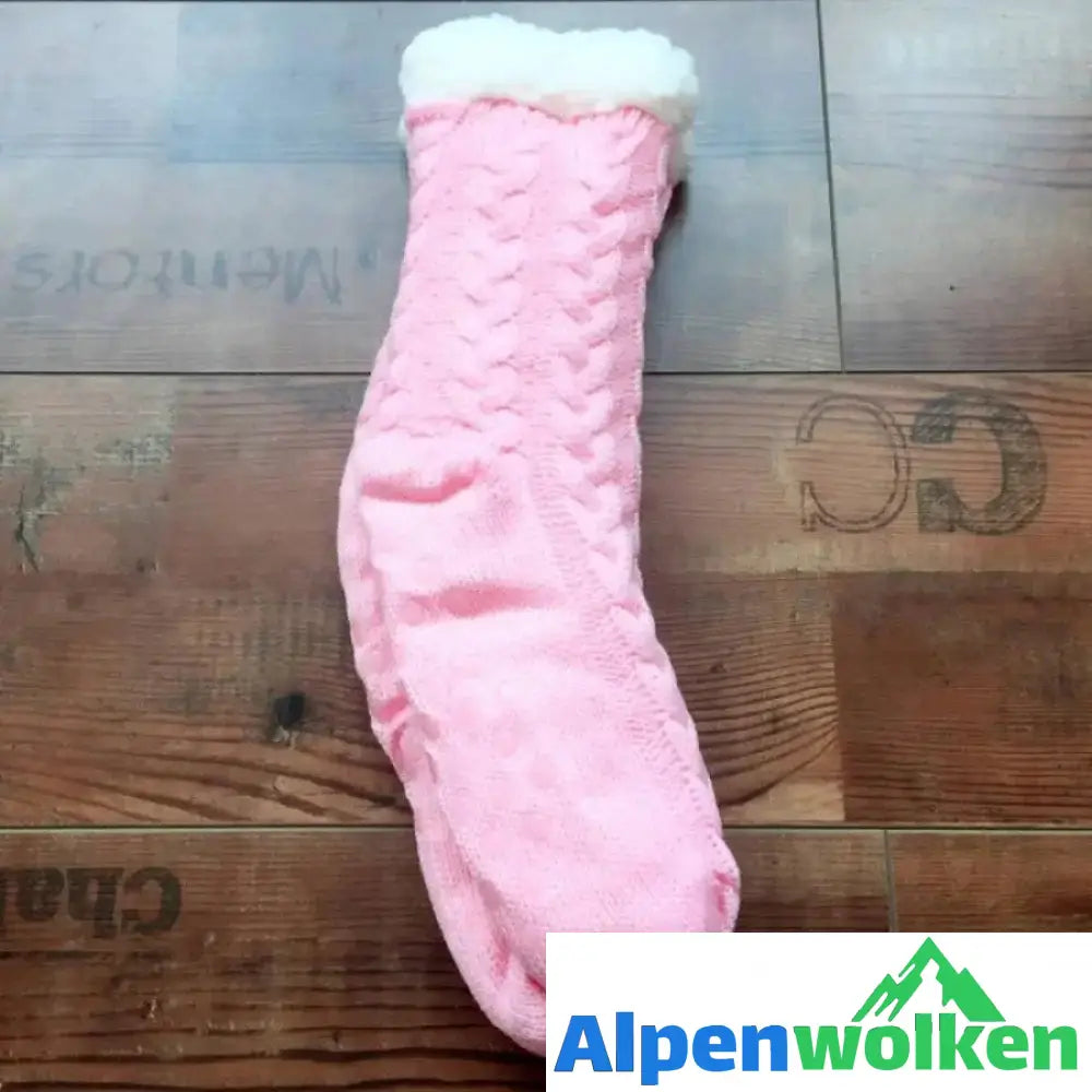 Alpenwolken - Hause-Bleiben Pantoffel Strümpfe Rosa