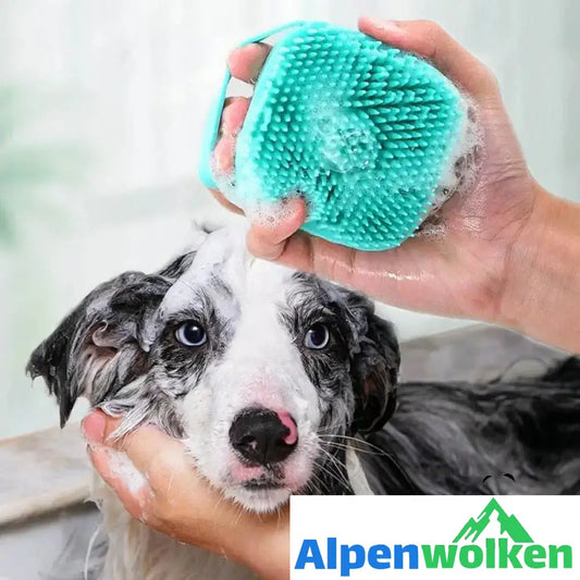 Alpenwolken - Haustier Silikon Badebürste