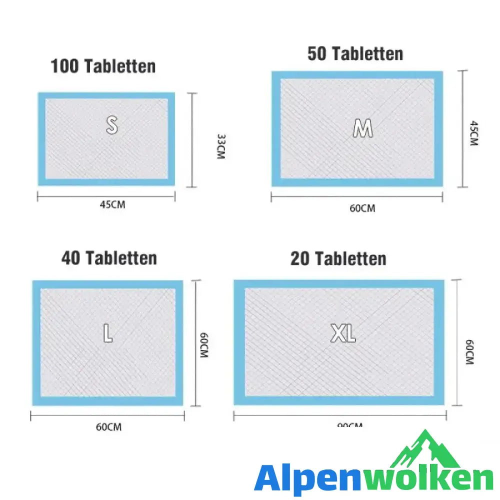 Alpenwolken - Haustierwindeln, Einwegverdickung, desodorierend, saugfähig, Hund, Windel, Training, Hundewindeln